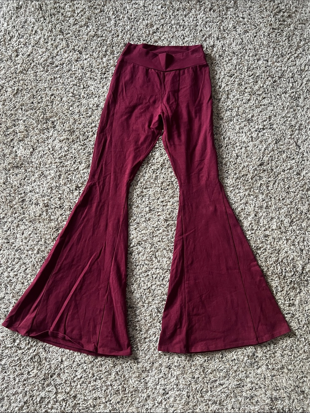 Soul Flower Women’s Burgundy Flared Leggings